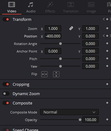 Some things you can animate in DaVinci Resolve.