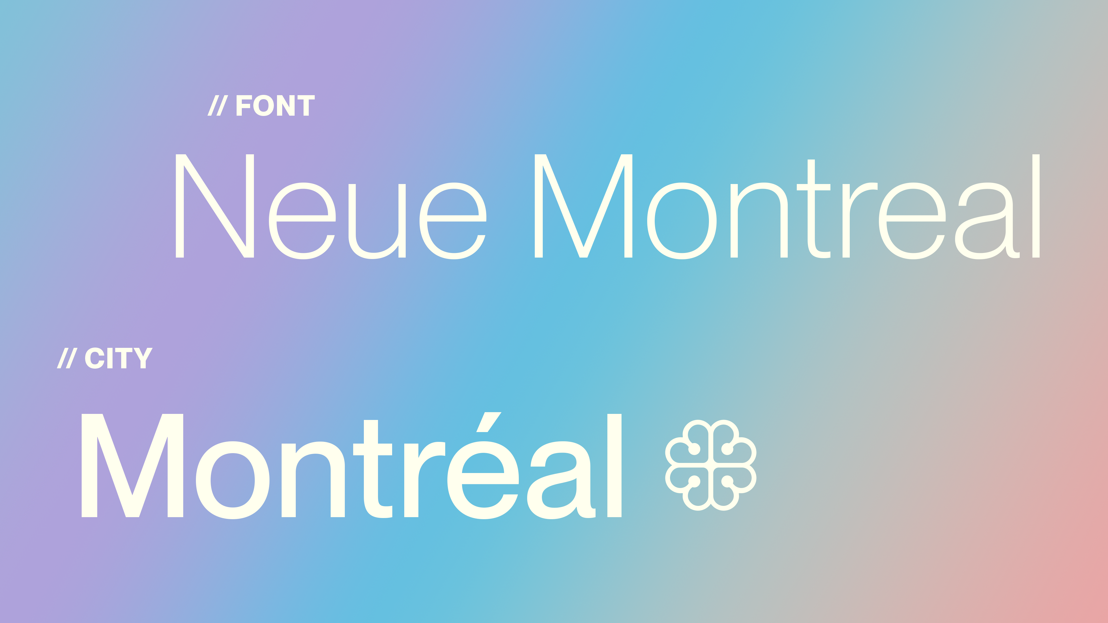 Neue Montreal font